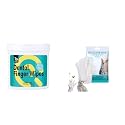 Qpets Finger Dental Wipes 50 Count &amp; Cleaning Gloves 6 Pcs, Aloe Vera