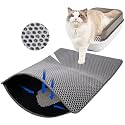 Qpets Cat Litter Mat Large 40*60cm EVA Double Layer Open Edge Grey Washable