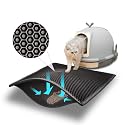 Qpets Cat Litter Mat 45 * 60CM Black Honeycomb Double Layer Waterproof EVA