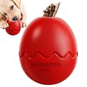 Qpets Dog Egg Bowl Ball, Slow Feeder Licking Rubber Food Dispenser
