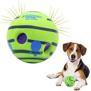 qpets giggle ball for dogs 14cm pvc medium and large breeds sound tubes