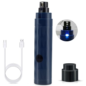 qpets dog nail grinder with led rechargeable 2-speed pet trimmer