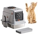 Qpets Covered Cat Litter Box with Stainless Steel Tray 50 x 35 x 38cm