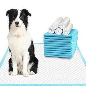 qpets pack of 50 pee pads for dogs bamboo charcoal deodorization training pads for dogs strong water absorption dog pee pads soft and light puppy dog training pad45  60cm