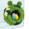 Qpets Hanging Bird Hammock for Lovebirds Budgies, Small Cage Nest House