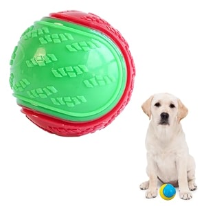 qpets squeaky dog toy ball 35 inches dog chasing ball toy soft foodgrade tpr color chewing ball toy squeaky dog ball molar chew ball for power chewers