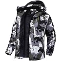 QPNGRP Mens Waterproof Fleece Ski Jacket Windproof
