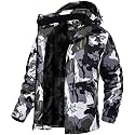 QPNGRP Mens Waterproof Fleece Ski Jacket Windproof