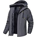 QPNGRP Mens Waterproof Fleece Ski Jacket Windproof