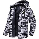 QPNGRP Mens Waterproof Fleece Ski Jacket Windproof