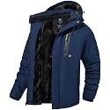 QPNGRP Mens Waterproof Fleece Ski Jacket Windproof