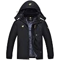 QPNGRP Mens Waterproof Fleece Ski Jacket Windproof