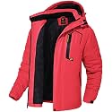 QPNGRP Mens Waterproof Fleece Ski Jacket Windproof