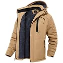 QPNGRP Mens Waterproof Fleece Ski Jacket Windproof