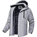 QPNGRP Mens Waterproof Fleece Ski Jacket Windproof