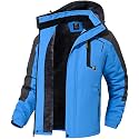 QPNGRP Mens Waterproof Fleece Ski Jacket Windproof