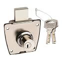 29 MM Zinc Cupboard Lock with 2 Reversible Computer Brass Keys/Cabinet Lock/Drawer Lock/Cupboard Locks for Wardrobe (Chrome Finish, Pack of 4 Pcs.)