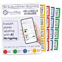 QR Code Storage Labels – 48 Color Coded Moving & Storage Box Stickers with AI Photo Inventory, Smart Home Organization & Inventory Management System, No App Required, iOS & Android Compatible