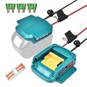 QSDXNYDC for Power Wheel Battery Adapter for Makita 18V LXT Battery with Fuse&amp;Switch 14 AWG Connector for BL1850B,BL1860B,BL1830B,BL1840B,BL1820B for DIY Rc Car Toys, Robotics and Rc Truck