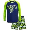 Quad Seven Boys 2-Piece Rash Guard Swimsuit Set Short-Sleeve (Sizes 5-12)