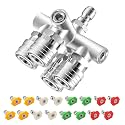 Quadruple Pressure Washer Tips, 1/4 Inch Quick Connect, 5000 PSI