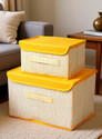 QUAIL Foldable Drawer Rectangular Storage Basket with Lid & Handle\Closet Organizer Storage Box