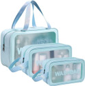 QUAIL Premium Cosmetic Pouch & Makeup Bag for Home and Travel | Toiletry Bags Set of 3