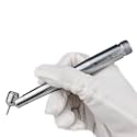 Qualdent Turbine Pro 45 Degree Non-LED High Speed Air Rotor Handpiece | Push Button Chuck | Ceramic Bearing | Single Water Spray | Borden 2 Hole | Ergonomic Stainless Steel Body | Low Vibration