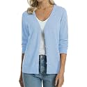 QUALFORT Women's 100% Cotton Lightweight Cardigans Long Sleeve Sweater