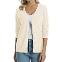 QUALFORT Women's 100% Cotton Lightweight Cardigans Long Sleeve Sweater
