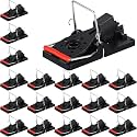 Qualirey 18 Pcs Mouse Traps Bulk Plastic Snap Rat Trap Reusable, Fast Kill