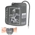 Quality Replacement Blood Pressure Extra Large Cuff Compatible with Omron BP Monitors 22-52CM Big Arm, Universal 4.6mm Interface Adjustable XL Blood Pressure Cuff for Adult Big Arms Home Use (Grey)