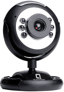 quantron qpc - 1010 vga webcam 480p with microphone night vision usb connectivity black