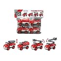 Quasar City Fire Rescue Engine Truck Team Mission Toy Water Tanker Fire Engine Trucks Rescue Truck Slider Truck Toys Pack Best Fun Model Educational Return Gift (Pack of 4)