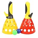 Quasar Click and Catch Twin Ball Non Toxic Plastic Launcher Catching Basket Children Adults Sports Indoor Outdoor Set Unbelievable Activity Model - (Color Many Be Vary)