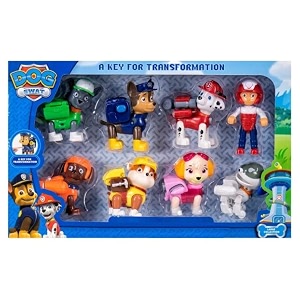 quasar pup buddies dog power heros rescue team mission vehicles pup badge ryder tracker robot dog everest toy multi color
