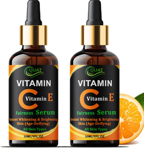 quat improved vitamin c e facial serum - anti aging  smoothening  brightening face 60 ml