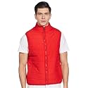 Qube By Fort Collins Men's Regular Fit Sleeveless Bomber Jacket - Stylish, Warm &amp; Perfect for Winter Layering