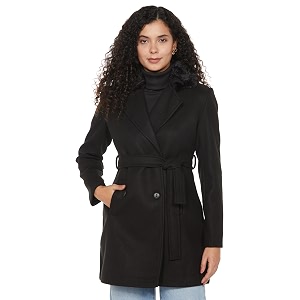 Qube By Fort Collins Womens Semi-Long Tweed