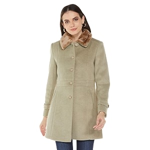 Qube By Fort Collins Womens Semi-Long Tweed