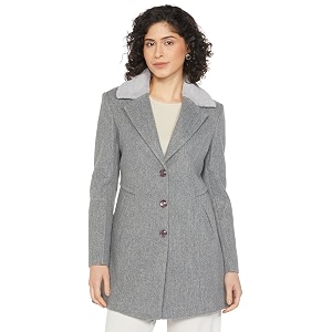 Qube By Fort Collins Womens Semi-Long Tweed