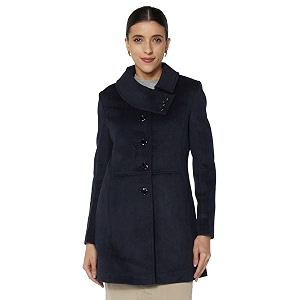 Qube By Fort Collins Womens Semi-Long Tweed