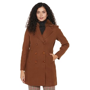 Qube By Fort Collins Womens Semi-Long Tweed