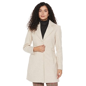 Qube By Fort Collins Womens Semi-Long Tweed