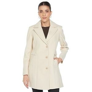 Qube By Fort Collins Womens Semi-Long Tweed