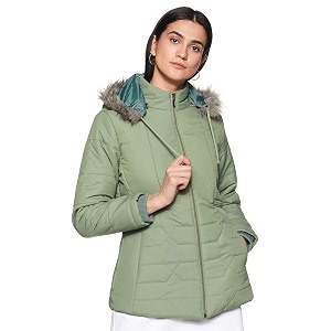 Qube By Fort Collins Womens Medium-Length Bomber