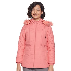 Qube By Fort Collins Womens Medium-Length Bomber