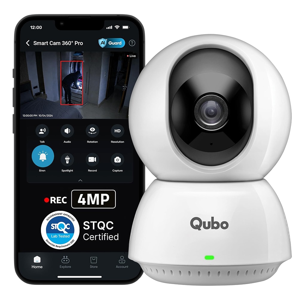 Qubo Smart Cam 360 by Hero Group [2026 Edition]| 4MP | Color Night ...