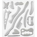 Qudisa 13-Piece Professional IASTM Tool Kit, Stainless Steel Muscle Scraping Tools for Physical Therapy Support, Fascia Care, Deep Tissue Techniques, Sports Use and Chiropractic Support, 8 mm Thick