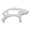 Qudisa IASTM Scraping Massage Tool with Central Cutout and Grip Hook, Stainless Steel Muscle Scraper for Deep Tissue Massage, Muscle Relaxation, Recovery and Body Therapy Thickness 6 mm